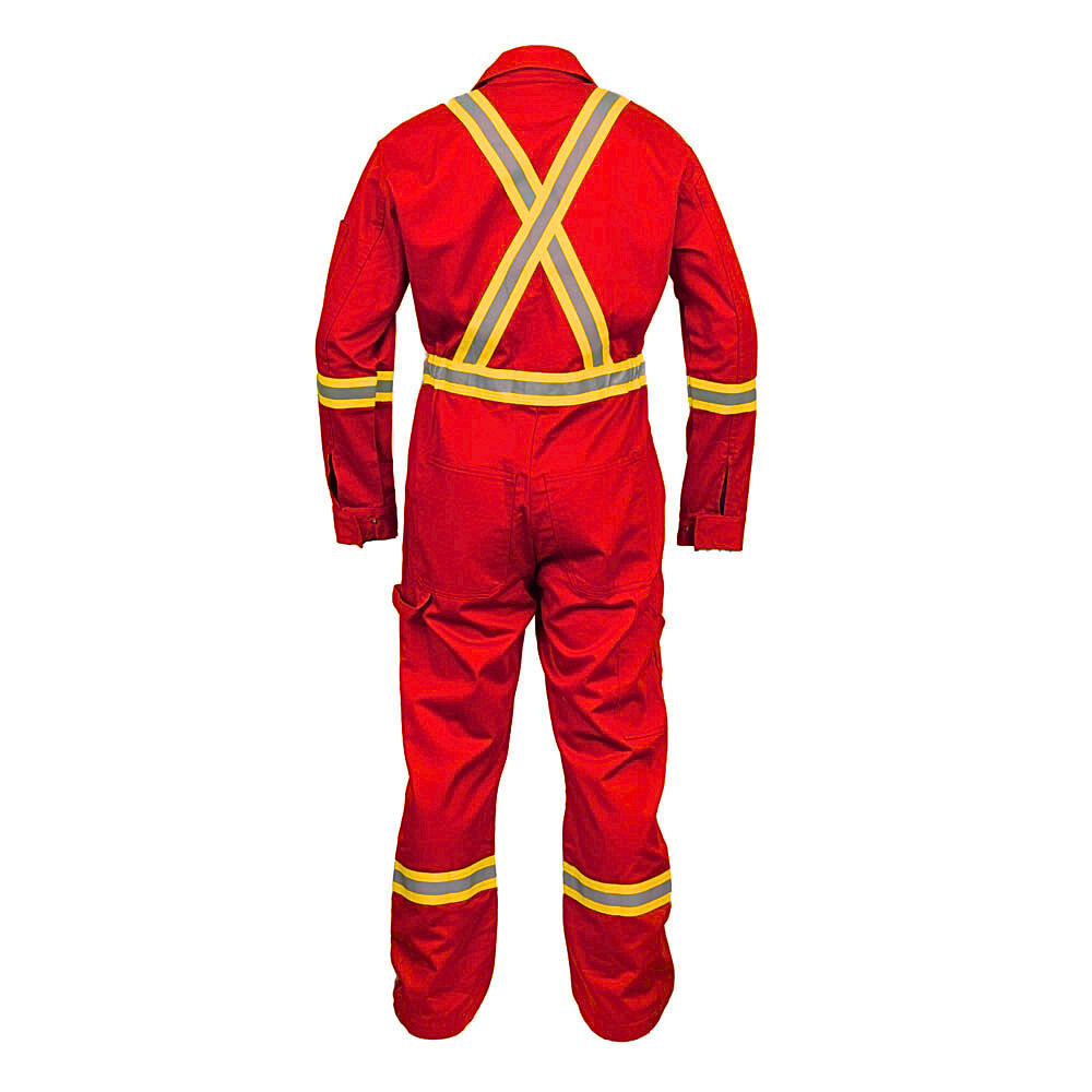 Safety Hi Vis Coverall with Leg Zipper – 100% Cotton, 7 oz
