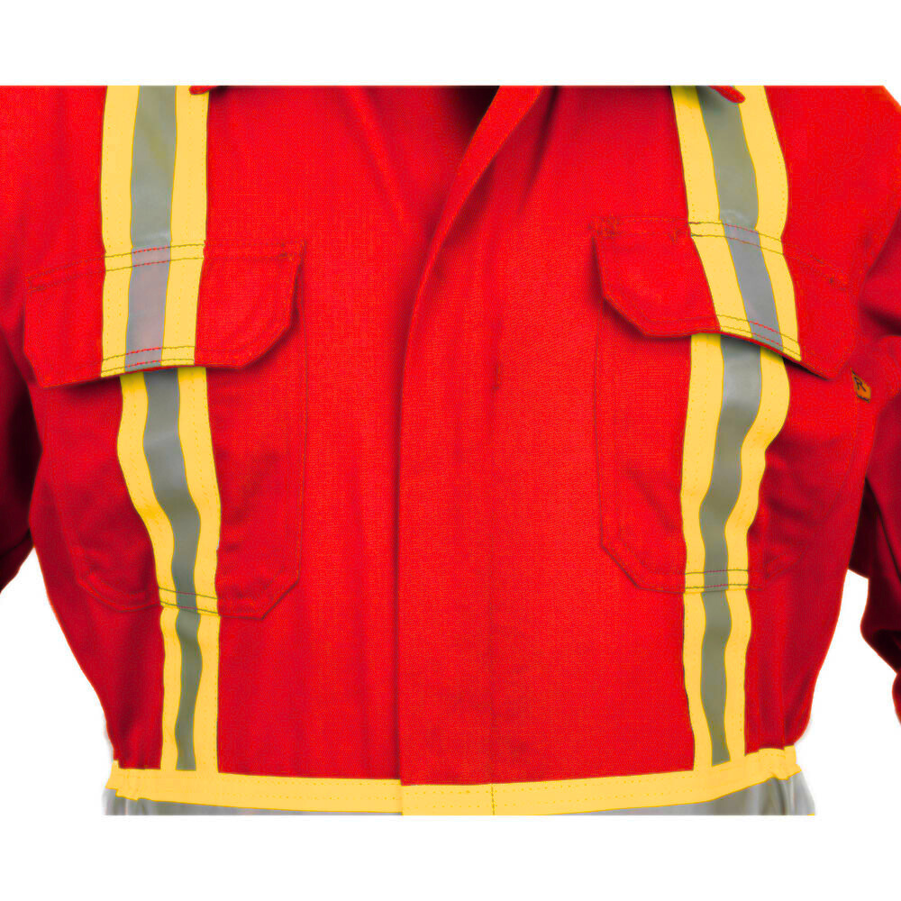 Safety Hi Vis Coverall with Leg Zipper – 100% Cotton, 7 oz