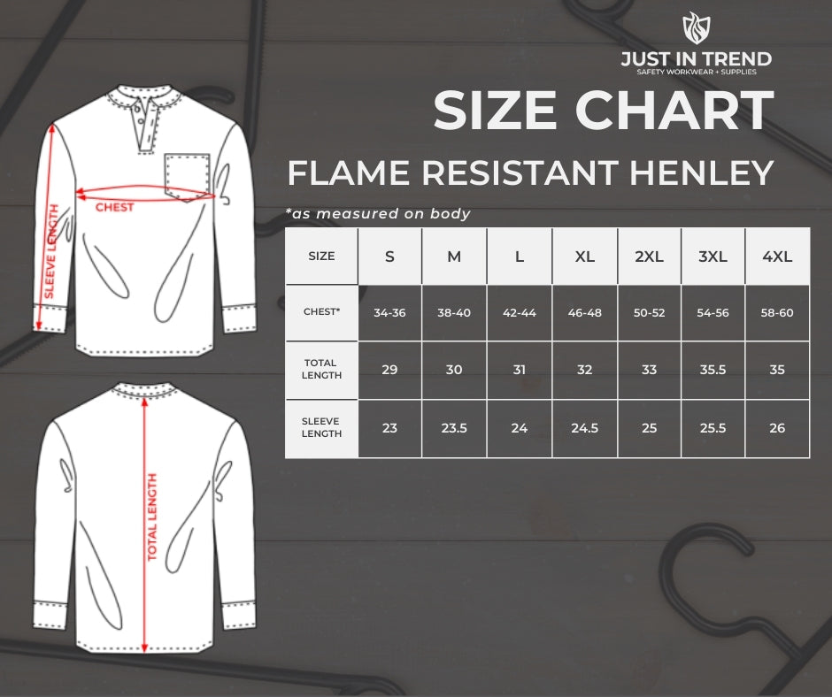 Flame Resistant Henley T-Shirts