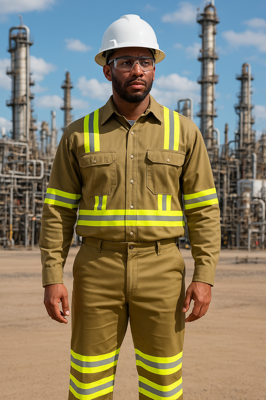 Flame Resistant High Visibility Shirt - 100% C - 7 oz