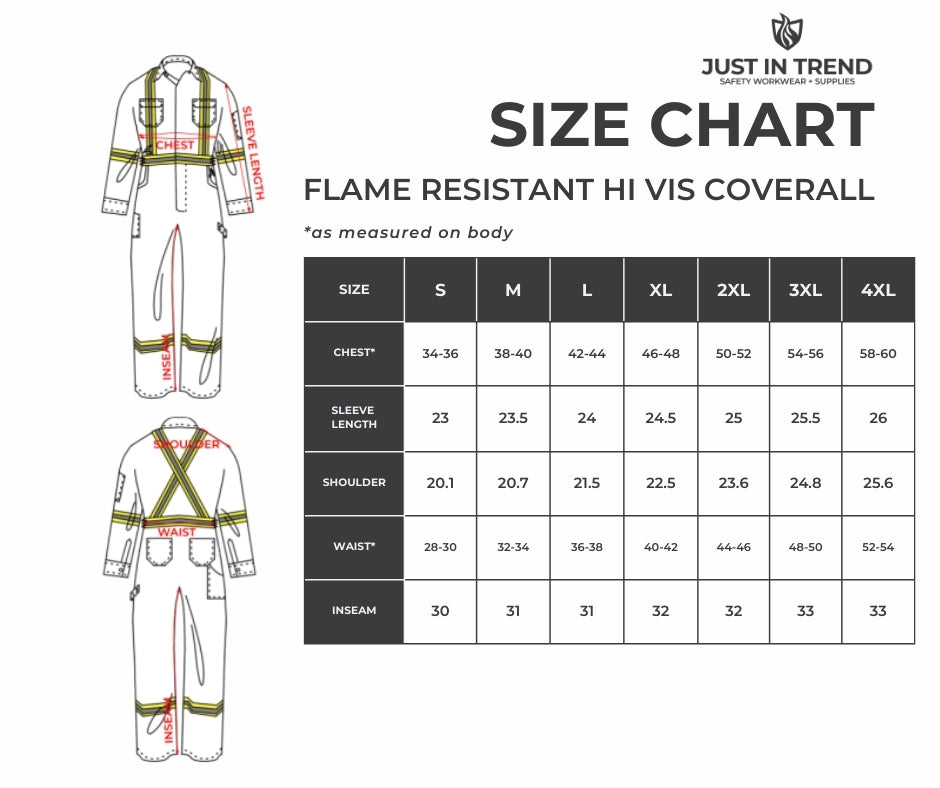 Flame Resistant High Visibility Hi Vis Coverall - 88% C /12% N
