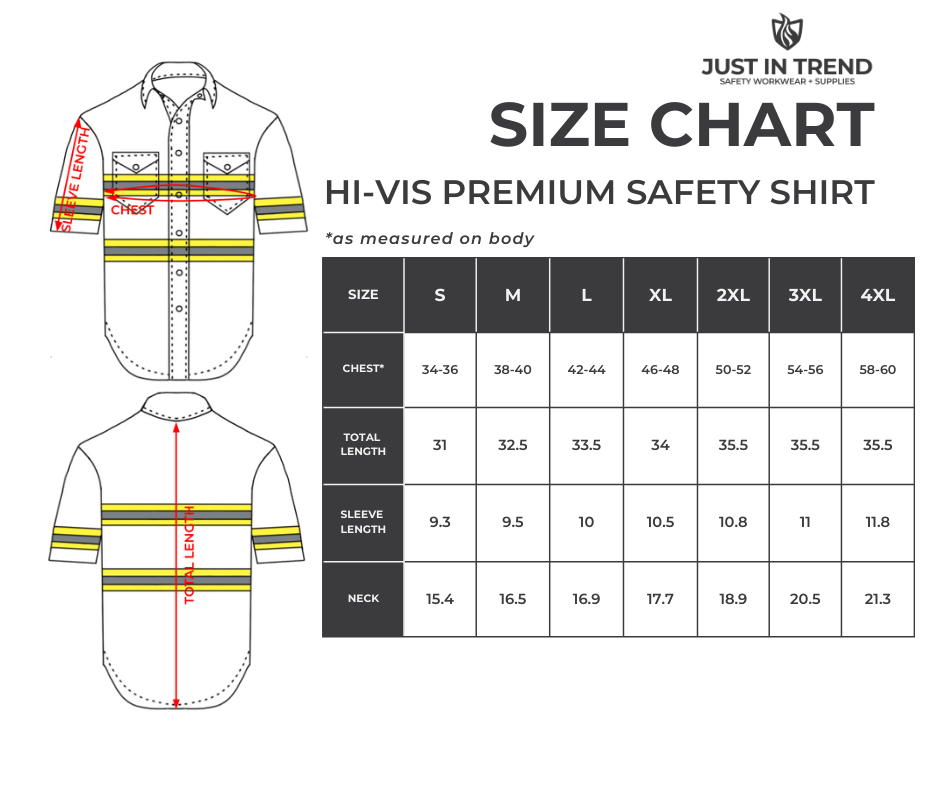 Premium High Visibility Hi Vis Reflective Safety Work Shirts - Half Sleeve