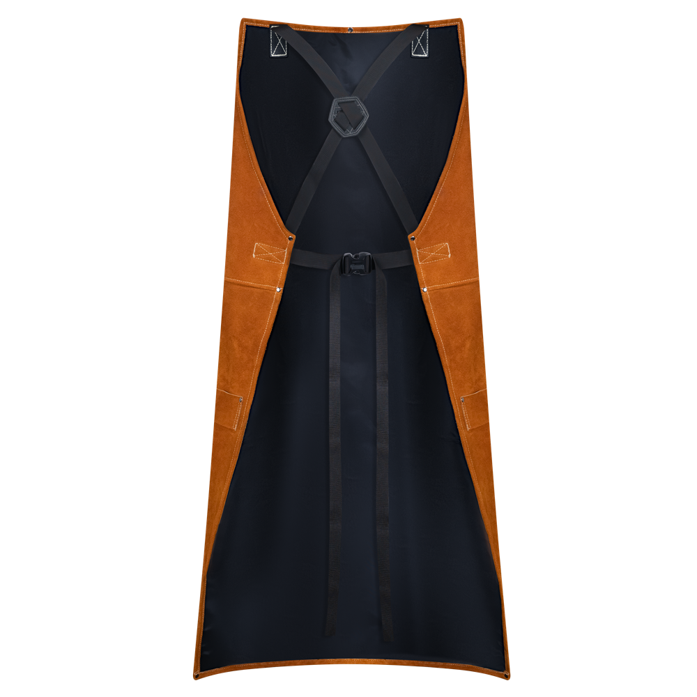 Flame/Heat Resistant Heavy Duty Genuine Cowhide Leather Welding Work Apron/Bib