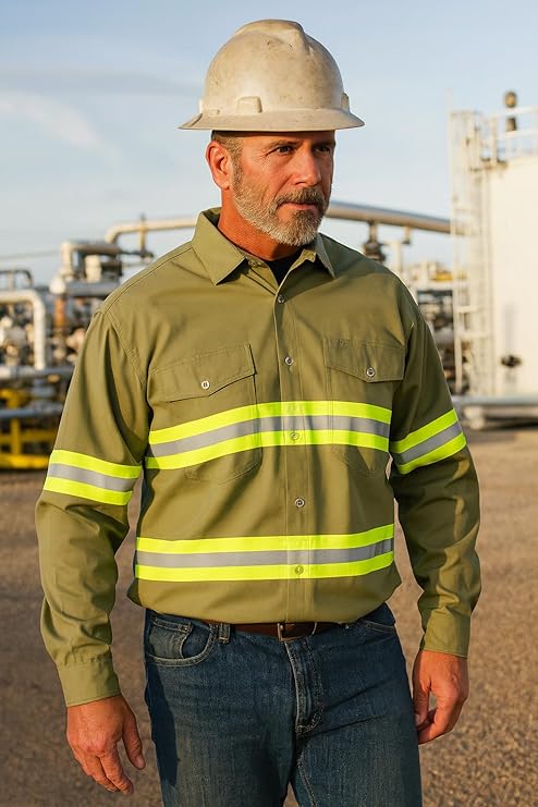 Premium High Visibility Hi Vis Reflective Safety Work Shirts - Full Sleeve