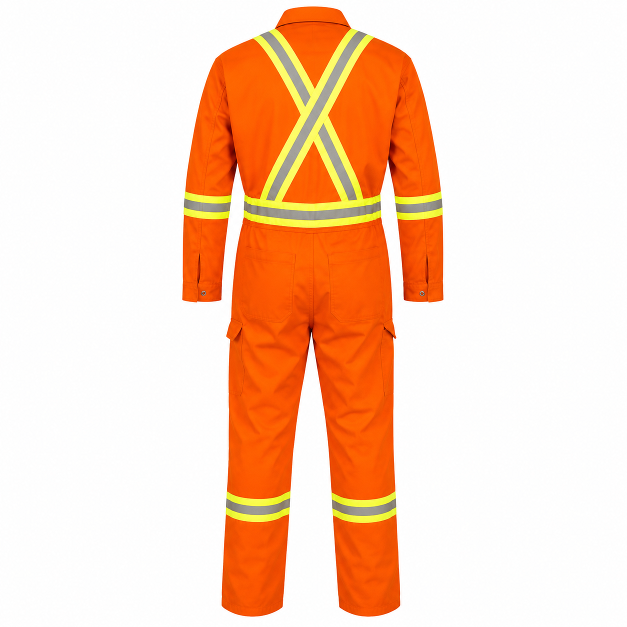Flame Resistant Hi Vis Coverall with Leg Zipper