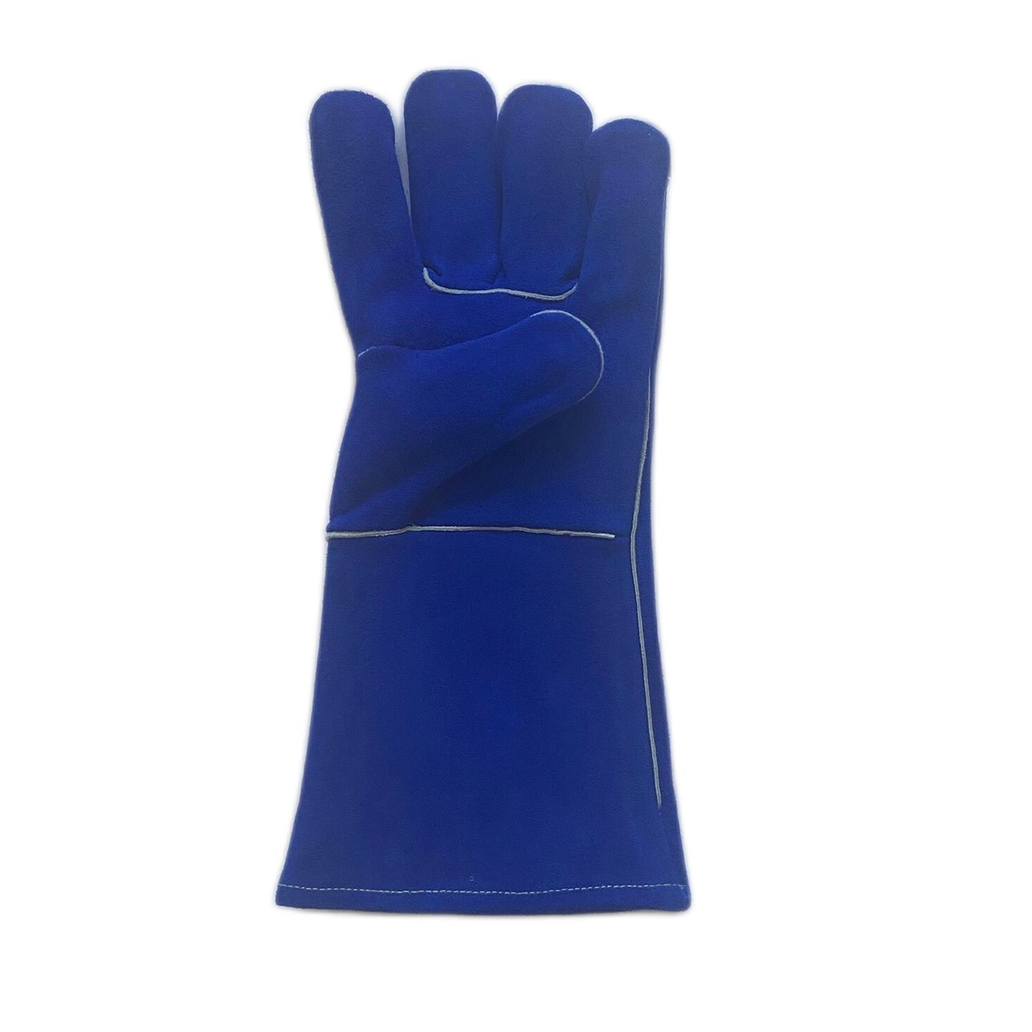 Flame Heat Resistant Leather Welding Gloves, Royal Blue