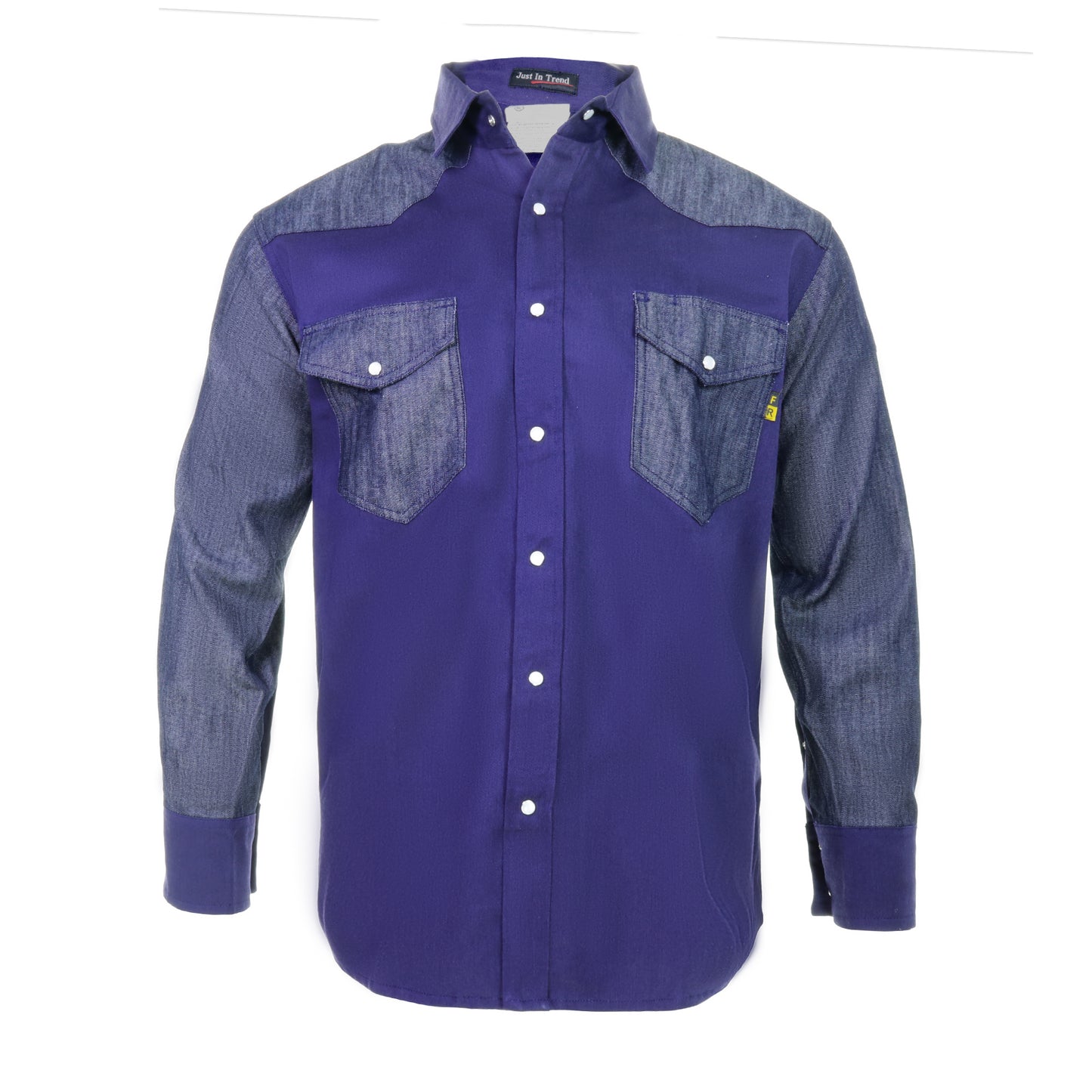 Flame Resistant FR Shirt - 88/12 - Western Style - Two Tone 7 oz