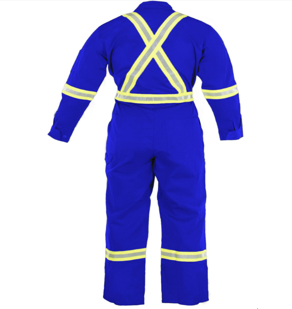 Flame Resistant High Visibility Hi Vis Coverall - 88% C /12% N