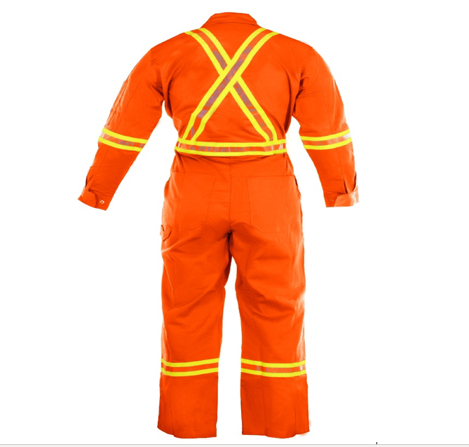 Flame Resistant High Visibility Hi Vis Coverall - 88% C /12% N