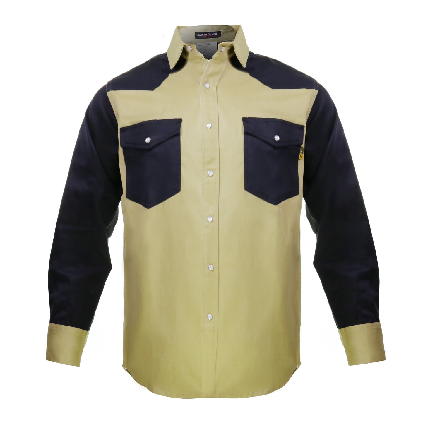 Flame Resistant FR Shirt - 88/12 - Western Style - Two Tone 7 oz