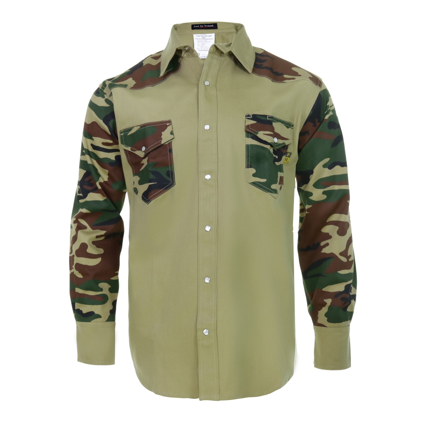 Flame Resistant FR Shirt - 88/12 - Western Style - Two Tone 7 oz