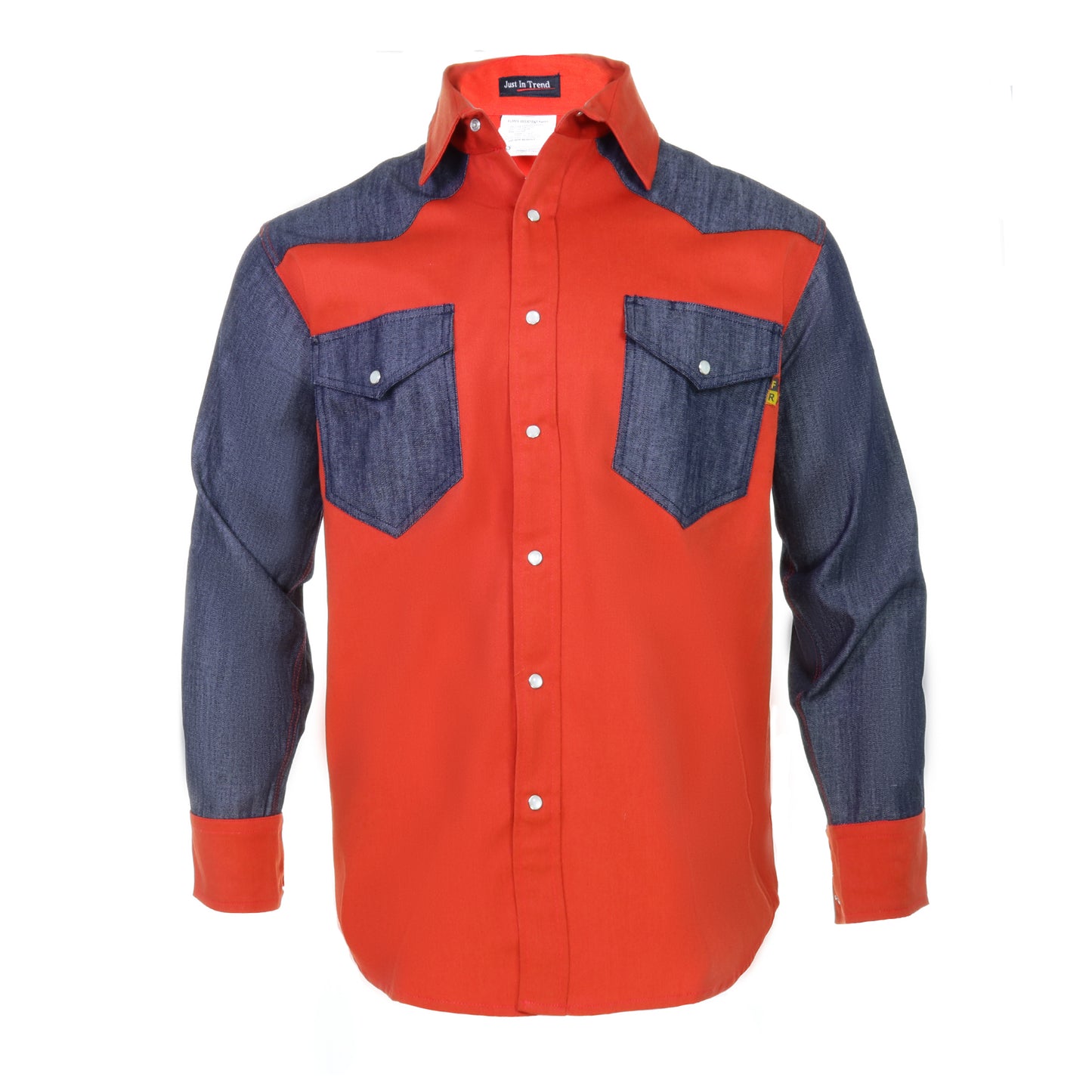 Flame Resistant FR Shirt - 88/12 - Western Style - Two Tone 7 oz