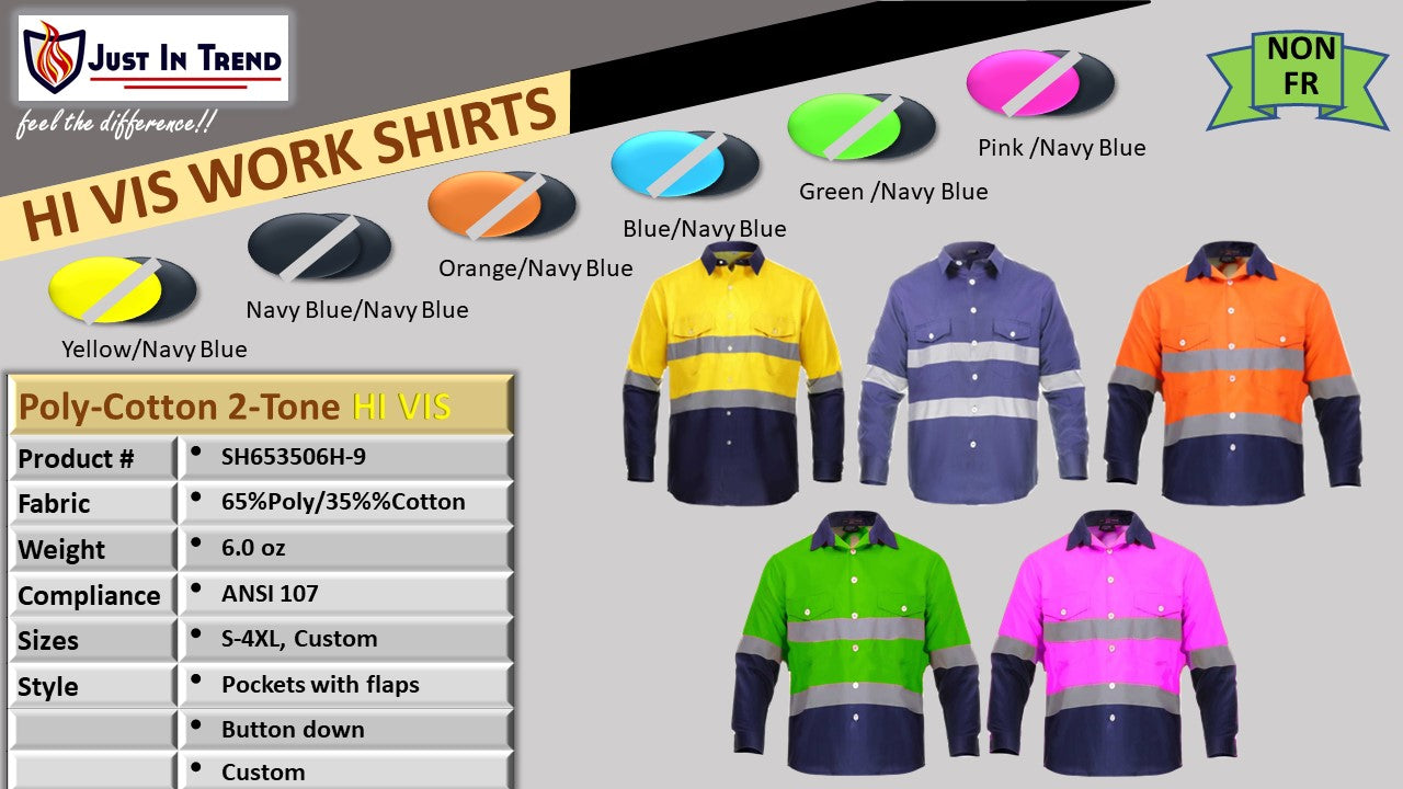 High Visibility Hi Vis Reflective Safety Shirts