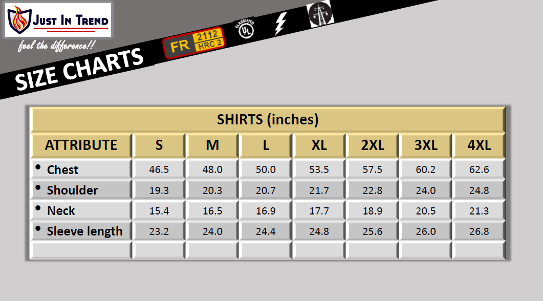 Flame Resistant FR Shirt – 88% C /12% N – 7 oz