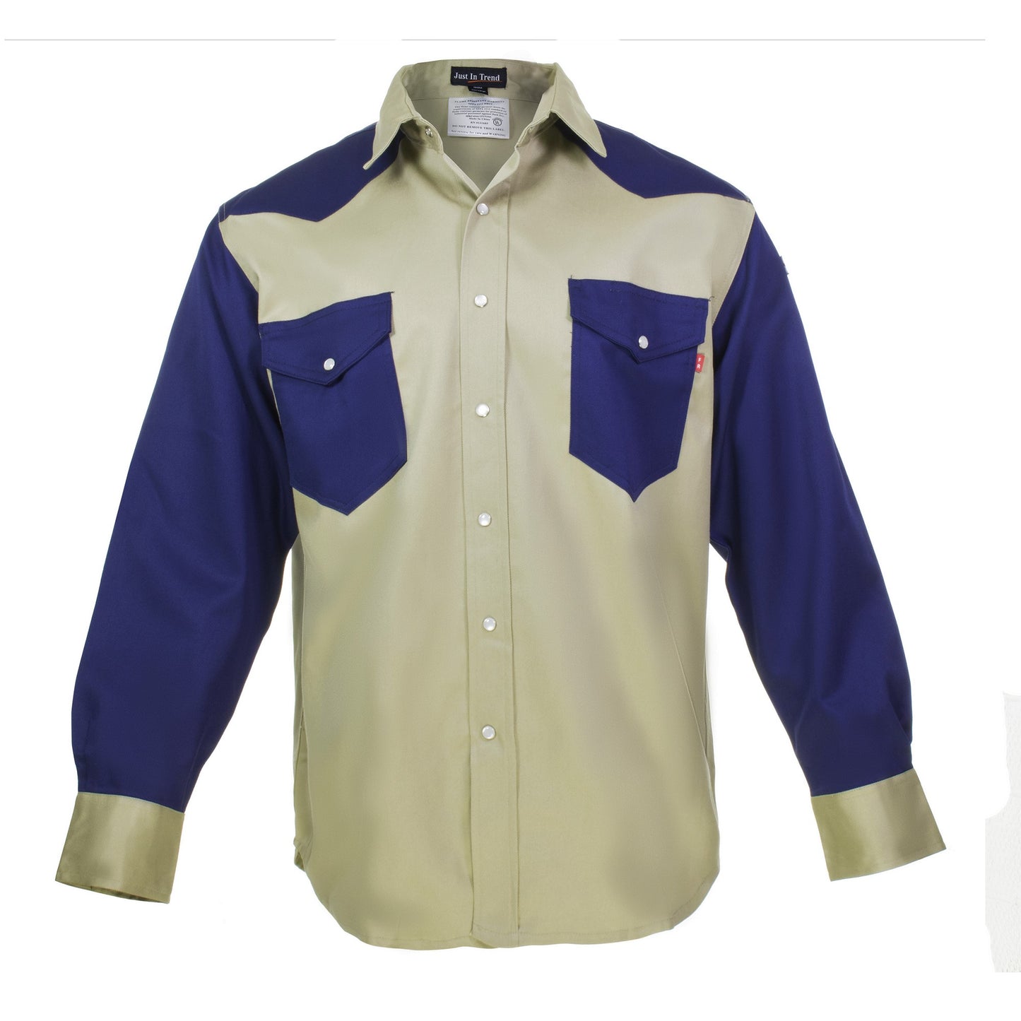 Flame Resistant FR Shirt - 88/12 - Western Style - Two Tone 7 oz