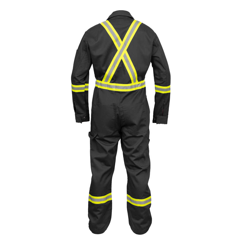 Flame Resistant Hi Vis Coverall with Leg Zipper