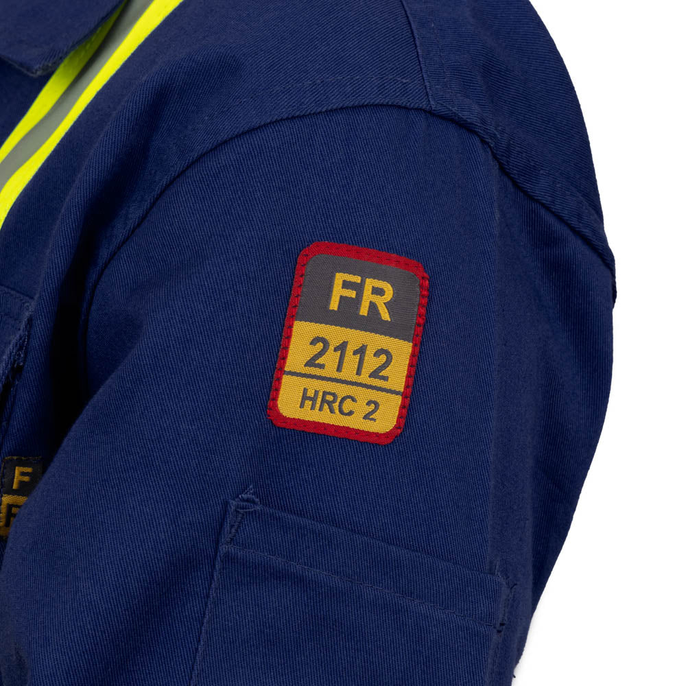 Flame Resistant Hi Vis Coverall with Leg Zipper