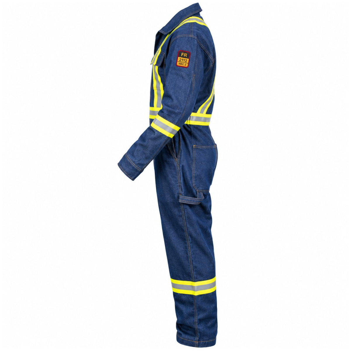 Flame Resistant Hi Vis Coverall with Leg Zipper