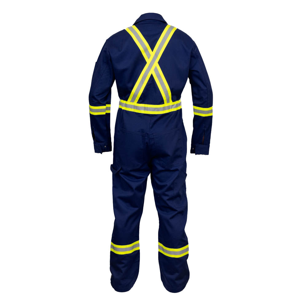 Safety Hi Vis Coverall with Leg Zipper – 100% Cotton, 7 oz