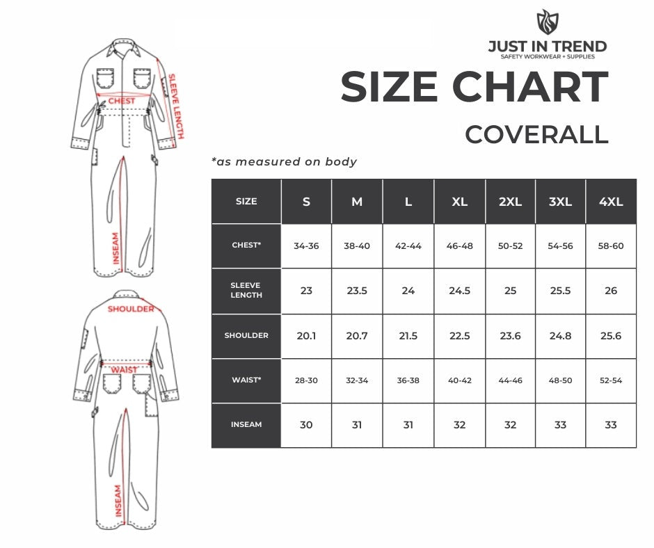 Classic Safety Work Coverall - Long Sleeve - 100% C - 7 oz