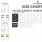 High Visibility Safety Flex Fit Work Pant/Trouser w / Leg Zipper
