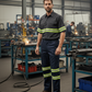 High Visibility Safety Flex Fit Work Pant/Trouser w / Leg Zipper
