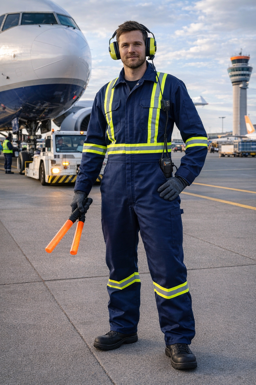 Safety Hi Vis Coverall with Leg Zipper – 100% Cotton, 7 oz