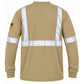 Flame Resistant High Visibility FR Hi Vis Reflective Henley Style T-Shirt  – 100% Cotton – 7 oz