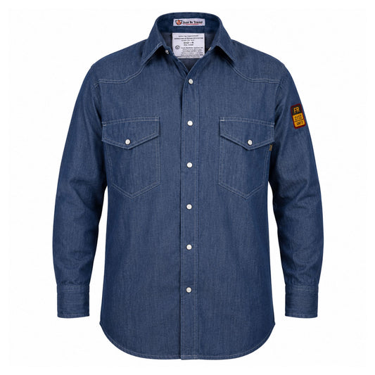 Flame Resistant FR Denim Shirt - 100% C