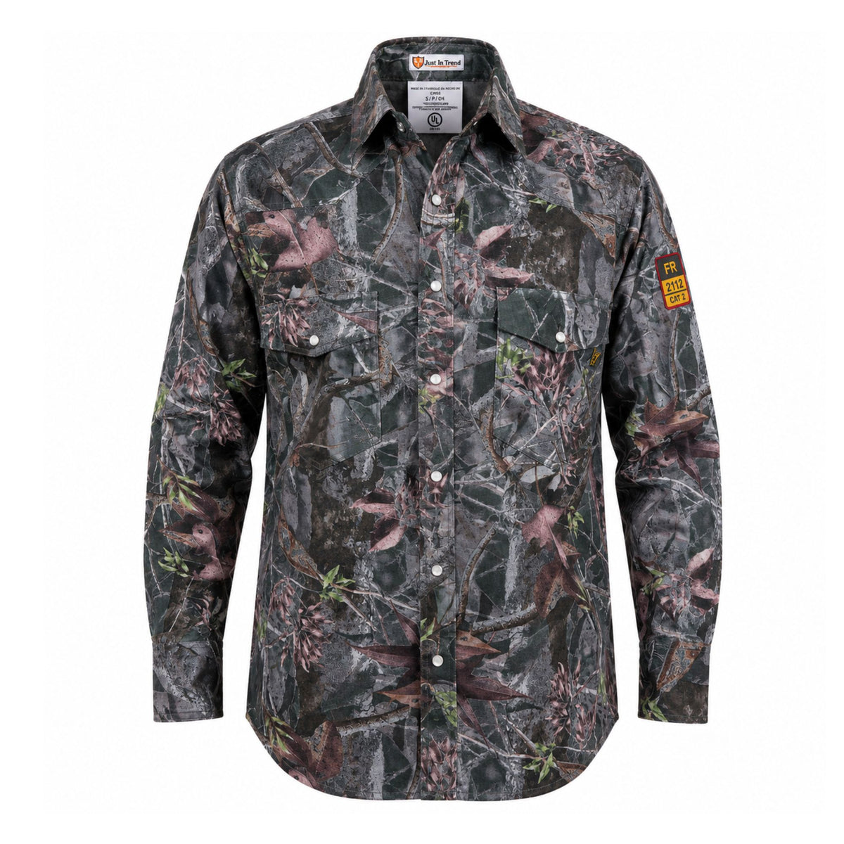 Flame Resistant FR Camouflage Shirt - 100% C - 7 oz