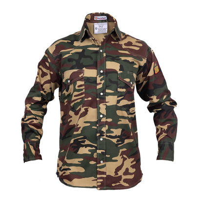 Flame Resistant FR Camouflage Shirt - 100% C - 7 oz