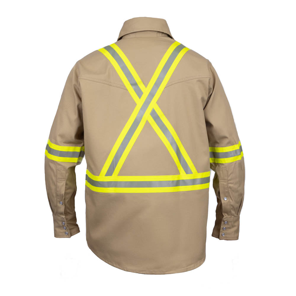 Flame Resistant High Visibility Shirt - 100% C - 7 oz