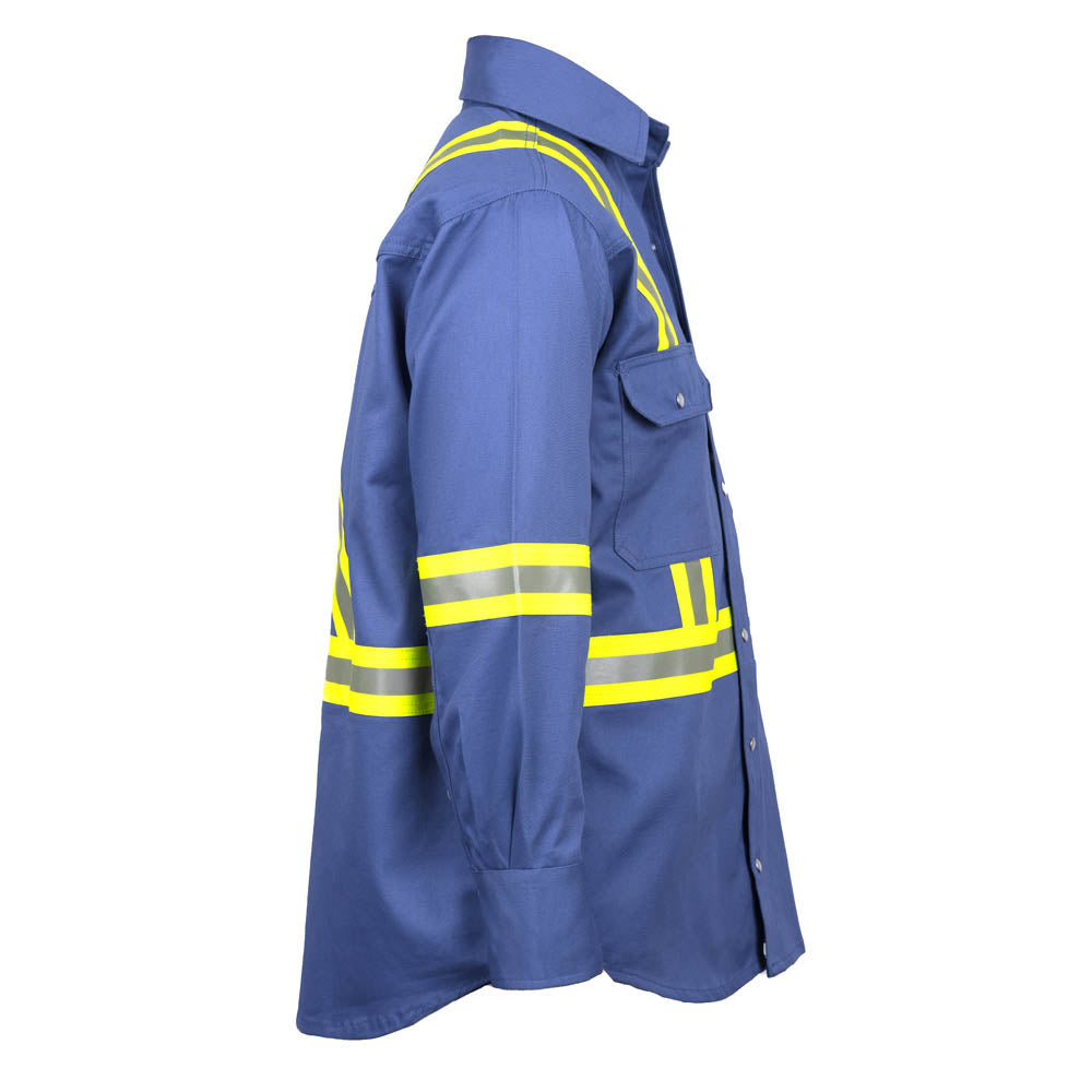 Flame Resistant High Visibility Shirt - 100% C - 7 oz