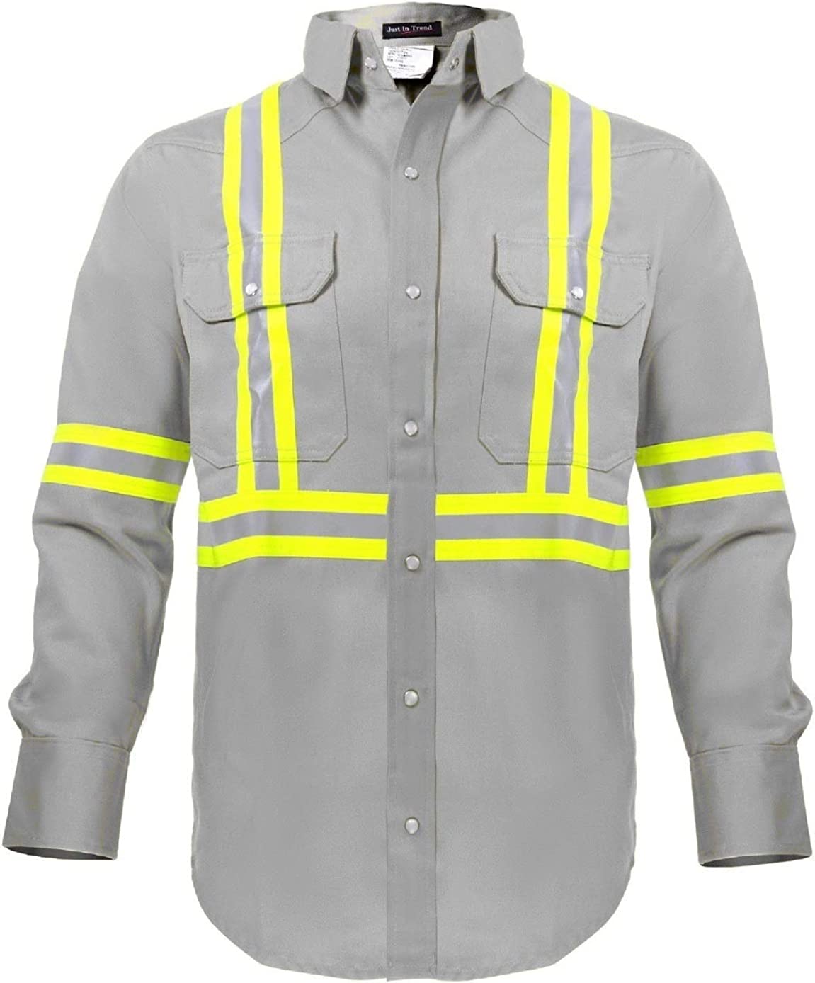 Flame Resistant High Visibility Shirt - 100% C - 7 oz