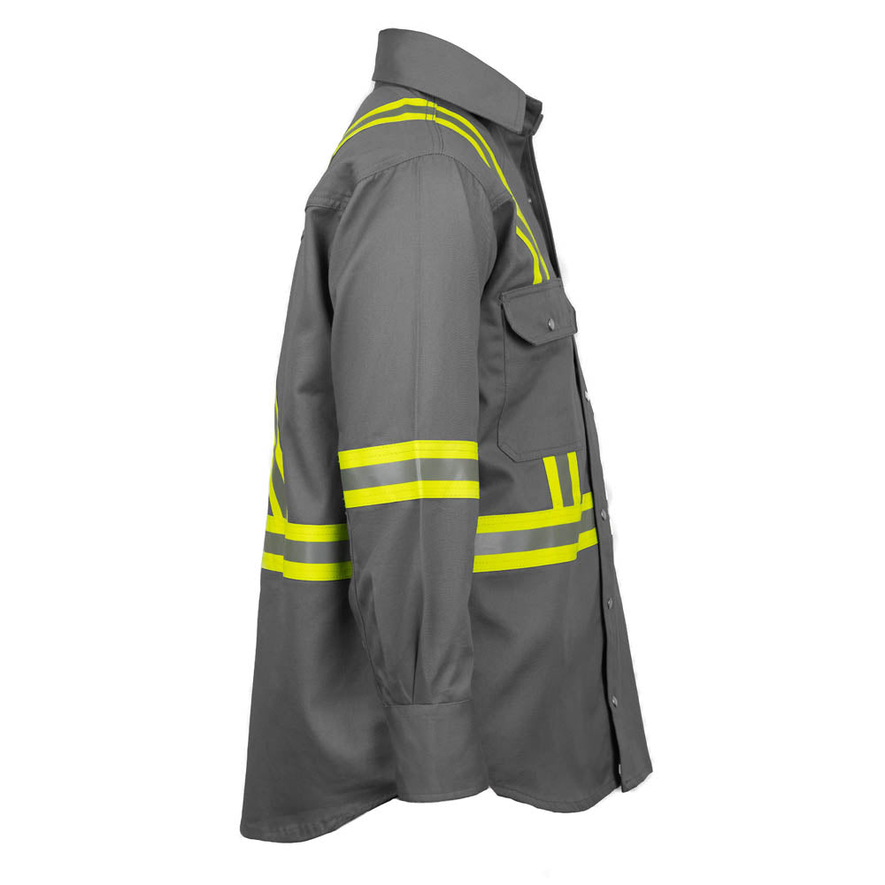 Flame Resistant High Visibility Shirt - 100% C - 7 oz