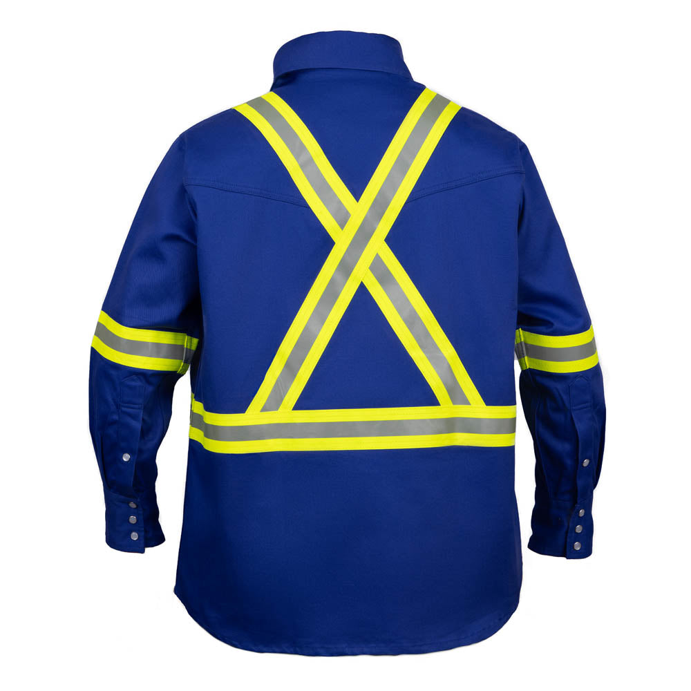 Flame Resistant High Visibility Shirt - 100% C - 7 oz