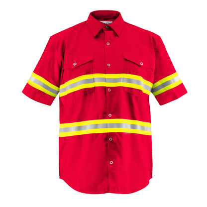 Premium High Visibility Hi Vis Reflective Safety Work Shirts - Half Sleeve