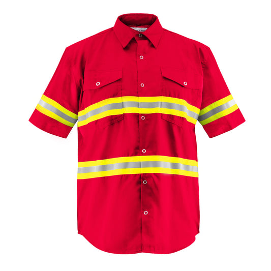 Premium High Visibility Hi Vis Reflective Safety Work Shirts - Half Sleeve