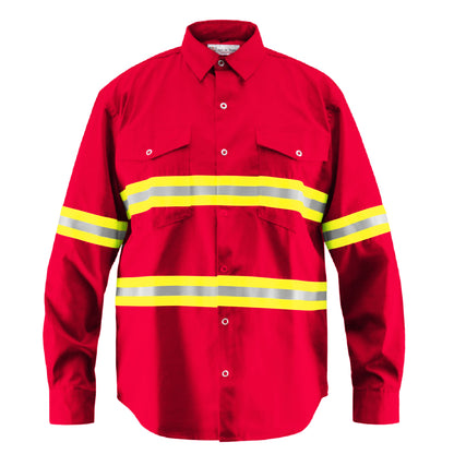 Premium High Visibility Hi Vis Reflective Safety Work Shirts - Full Sleeve