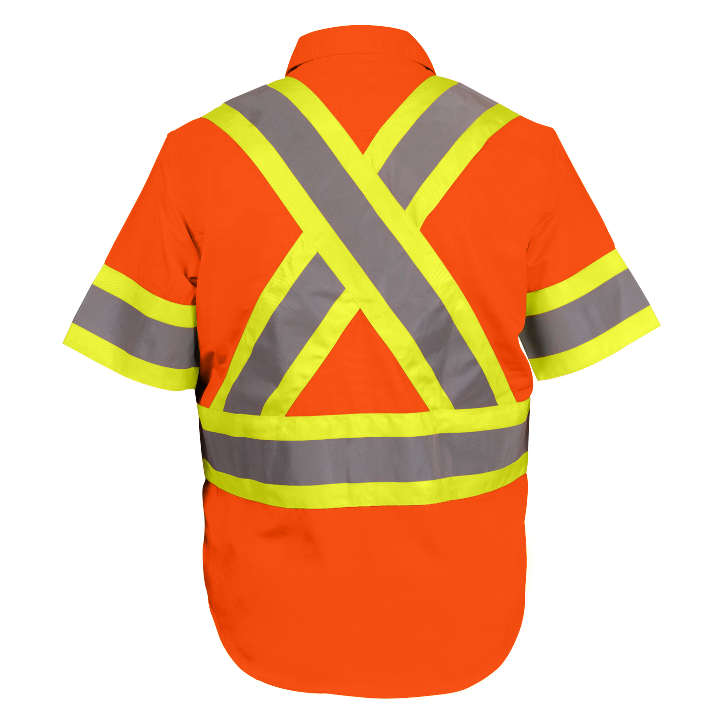 Premium Class 3 High Visibility Hi Vis Safety Shirt - Half Sleeve - 65% C35% N - 6 oz