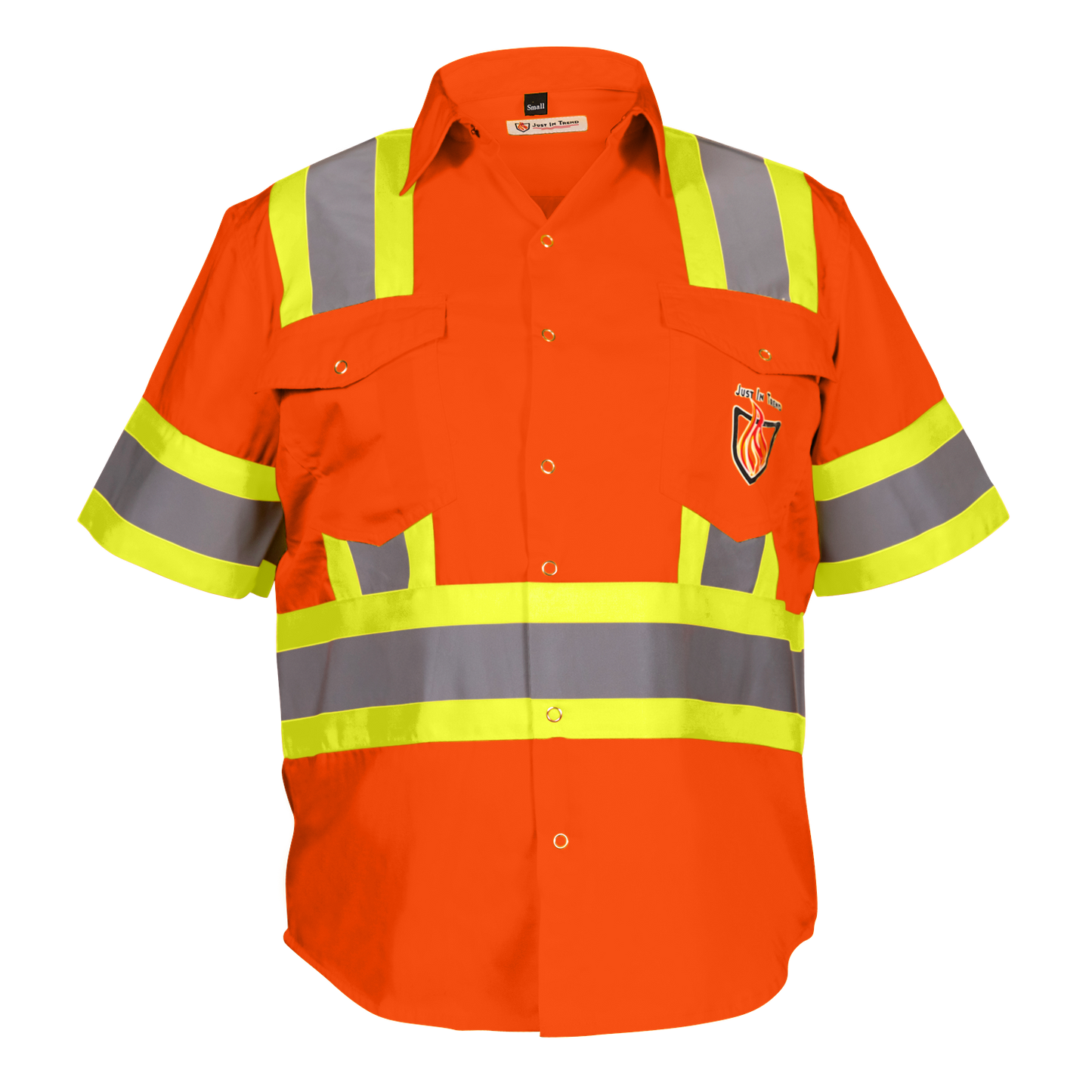 Premium Class 3 High Visibility Hi Vis Safety Shirt - Half Sleeve - 65% C35% N - 6 oz