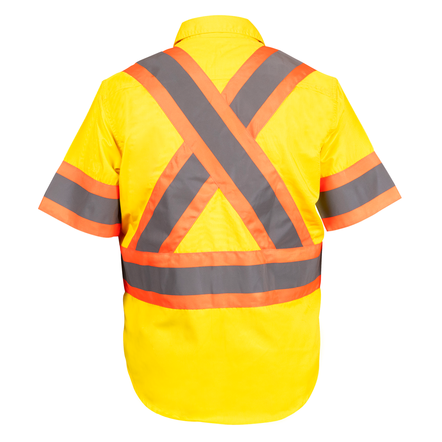 Premium Class 3 High Visibility Hi Vis Safety Shirt - Half Sleeve - 65% C35% N - 6 oz