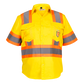 Premium Class 3 High Visibility Hi Vis Safety Shirt - Half Sleeve - 65% C35% N - 6 oz