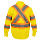 Premium Class 3 High Visibility Hi Vis Safety Shirt - Long Sleeve - 65% C35% N - 6 oz