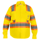 Premium Class 3 High Visibility Hi Vis Safety Shirt - Long Sleeve - 65% C35% N - 6 oz