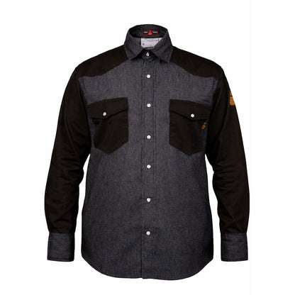 Flame Resistant FR Shirt - 88/12 - Western Style - Two Tone 7 oz