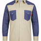 Flame Resistant FR Shirt - 88/12 - Western Style - Two Tone 7 oz