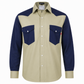 Flame Resistant FR Shirt - 88/12 - Western Style - Two Tone 7 oz