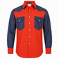 Flame Resistant FR Shirt - 88/12 - Western Style - Two Tone 7 oz