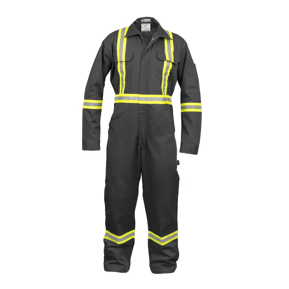 Safety Hi Vis Coverall with Leg Zipper – 100% Cotton, 7 oz